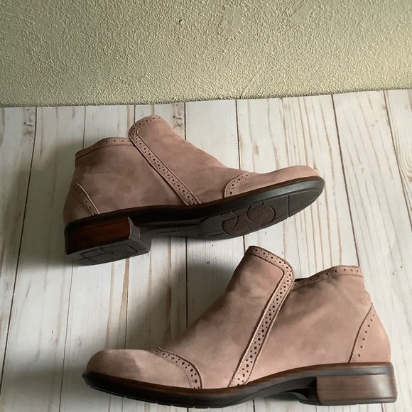 NAOT| Nefasi Ankle Boot Oxford Style Perforated Sz 10 Dusty Rose - Picture 8 of 11